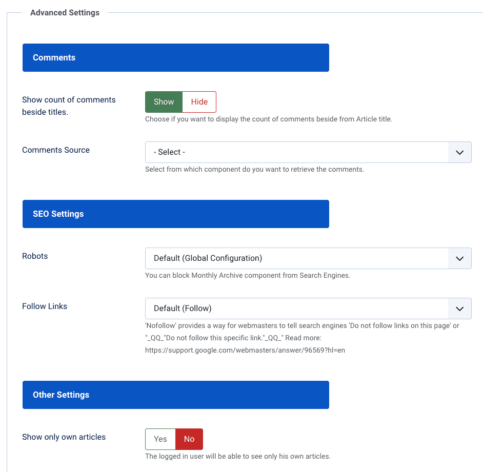 SEO & Comment Integration