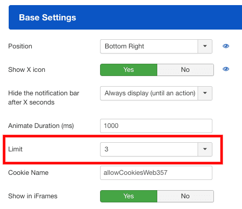 🔁 Limit Notification Displays