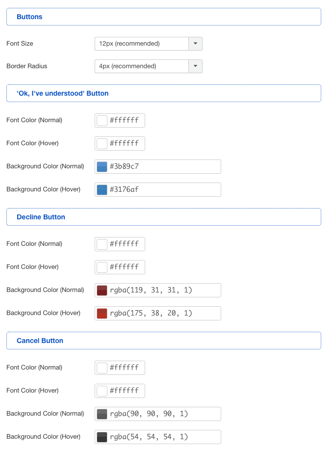 🎛️ Fully Customizable Button Styling