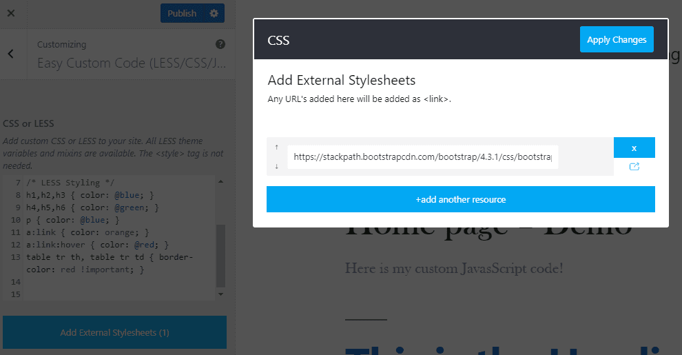 🌐 Add Unlimited External Stylesheets