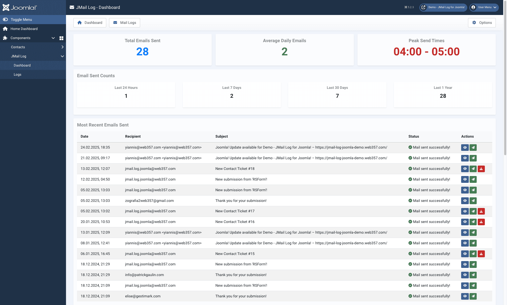 How JMail Log Helps Joomla! Users Stay in Control of Their Email Activity