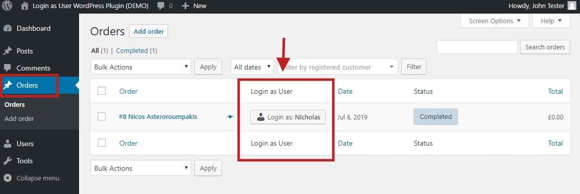 🛒 WooCommerce Orders Page