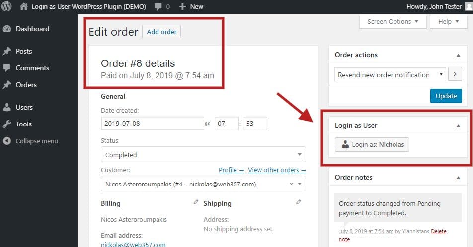 📦 WooCommerce Order Details