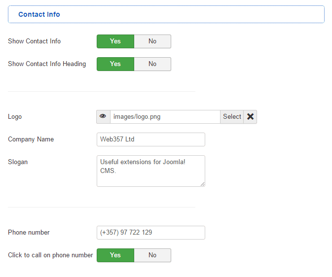🏢 Company Info Settings
