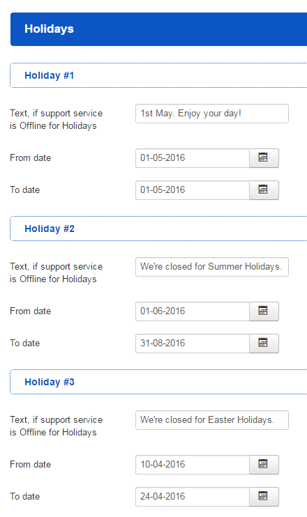 🏖️ Holiday Exceptions