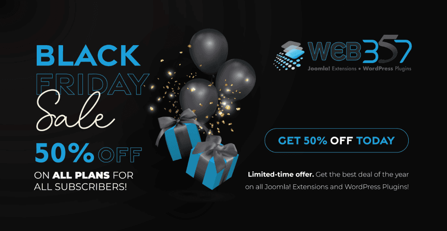 🎁 Black Friday is here — 50% off all Web357 yearly plans!