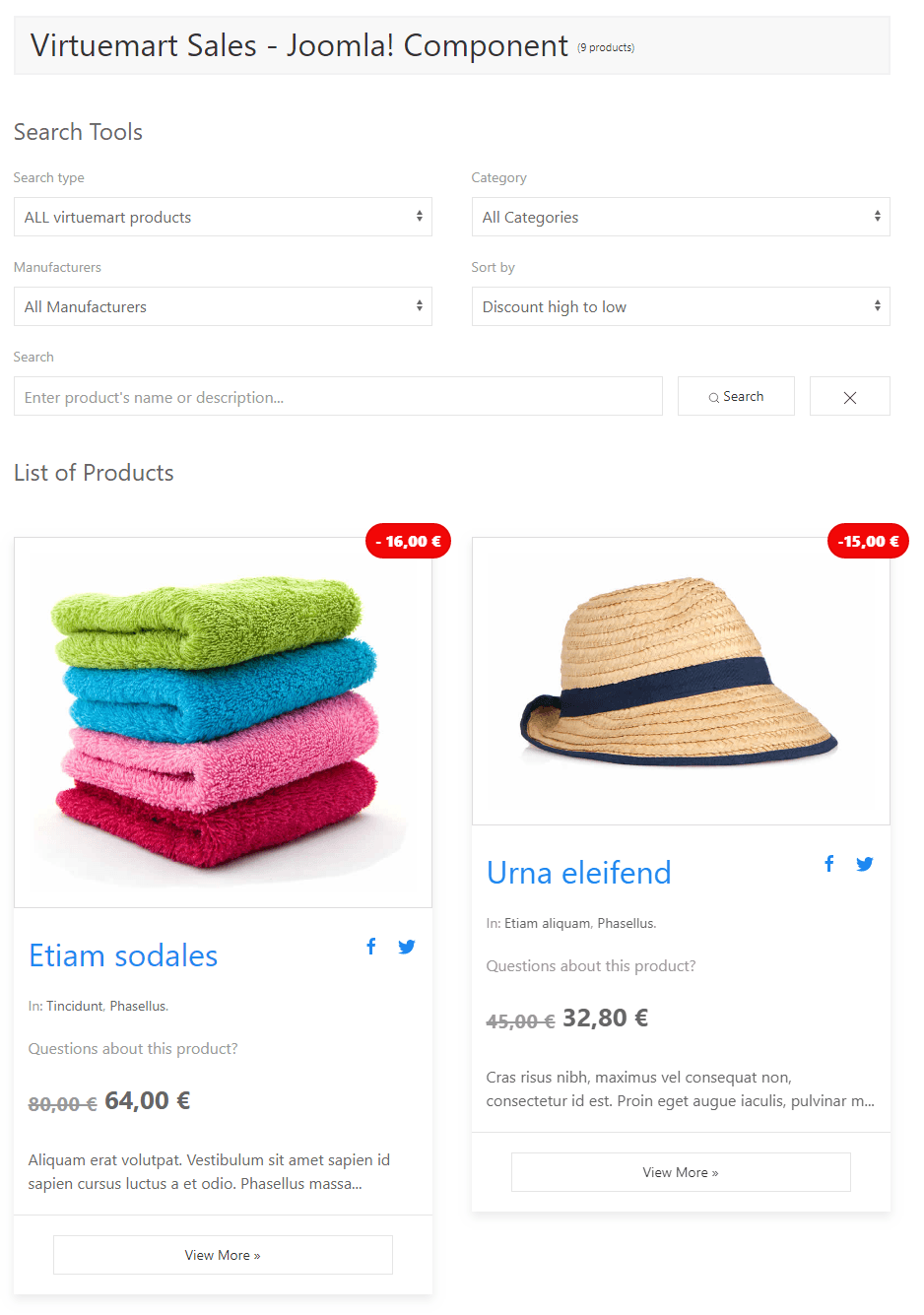 🛒 Display Discounted VirtueMart Products
