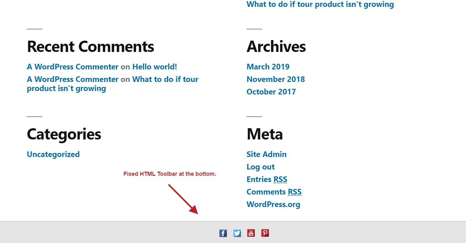 ⬇️ Fixed Toolbar at the Bottom