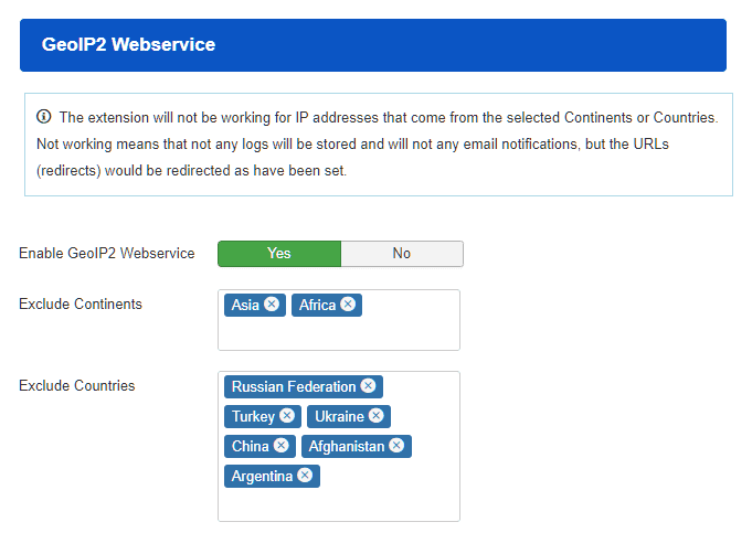 π GeoIP2 Webservice