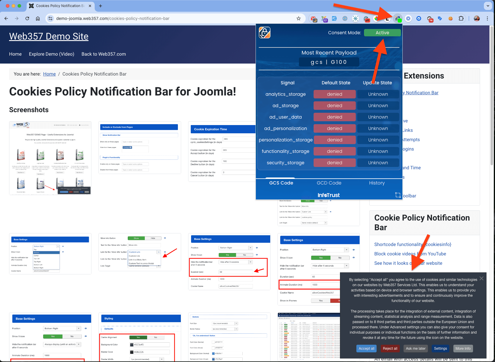 How to Verify Google Consent Mode Status on Your Joomla! Website Using a Chrome Extension