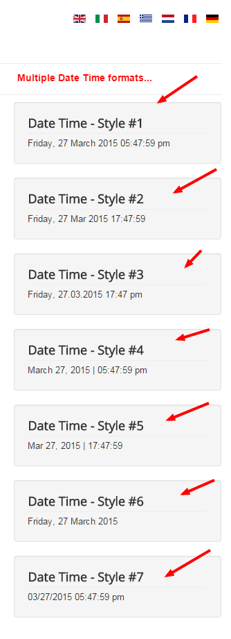 📅 Multiple Date and Time Styles