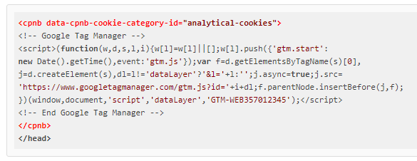 How to block cookies by using the {cpnb} tags