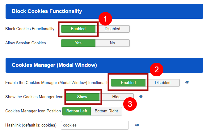 How to Block Cookies in Joomla! - Step 2